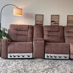 Fabric Barcalounger Carmelo Sectional with Electric Recliners
