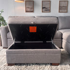 New Gray Thomasville Sectional with Storage Ottoman-FREE Delivery!
