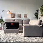 New Gray Thomasville Sectional with Storage Ottoman-FREE Delivery!