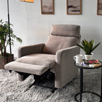 Fabric Power Recliner with LED Lights