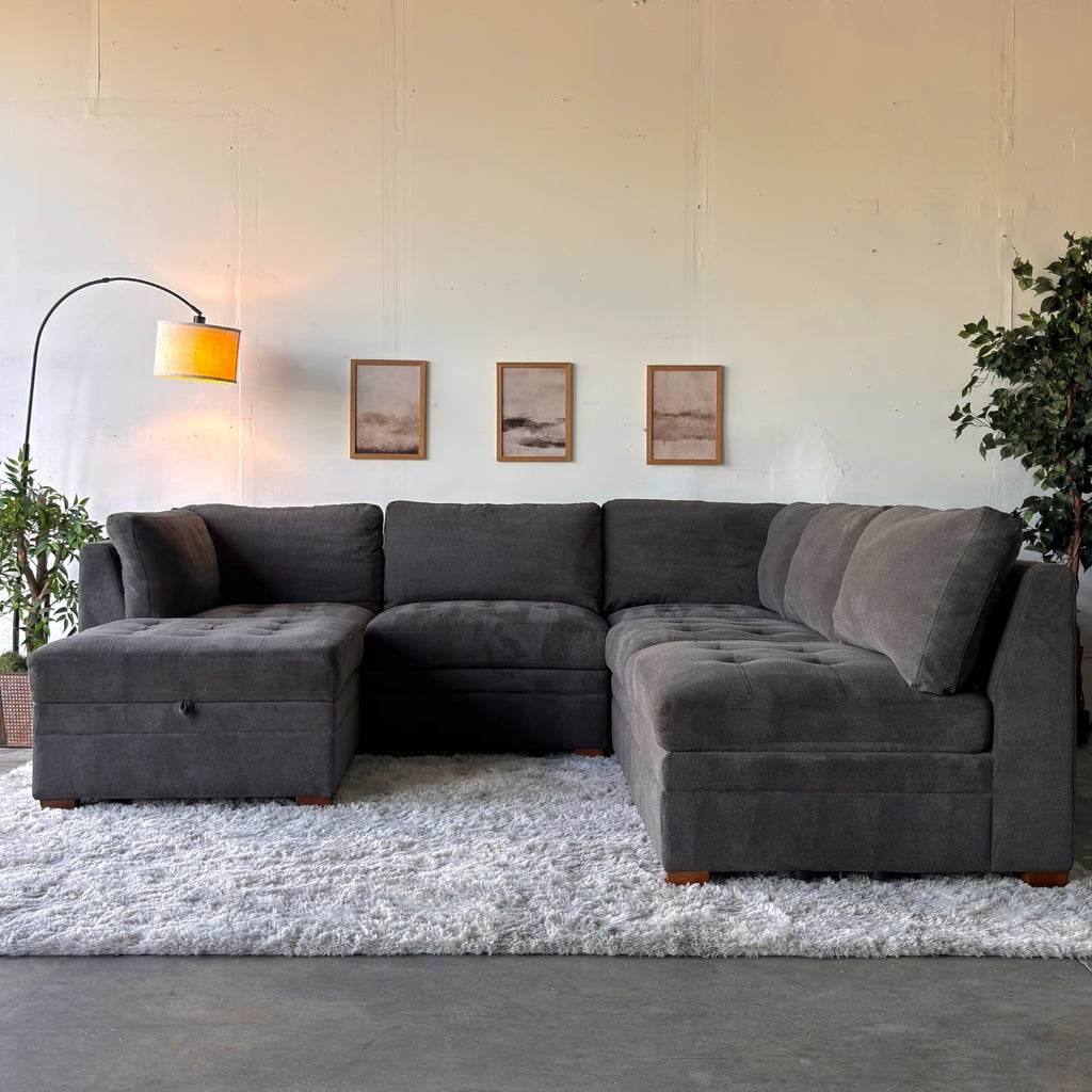 Dark Gray Thomasville Tisdale Sectional Sofa - Modular Comfort