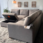 New Gray Thomasville Sectional with Storage Ottoman-FREE Delivery!