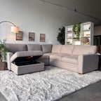 New Gray Thomasville Sectional with Storage Ottoman-FREE Delivery!