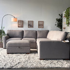 New Gray Thomasville Sectional with Storage Ottoman-FREE Delivery!