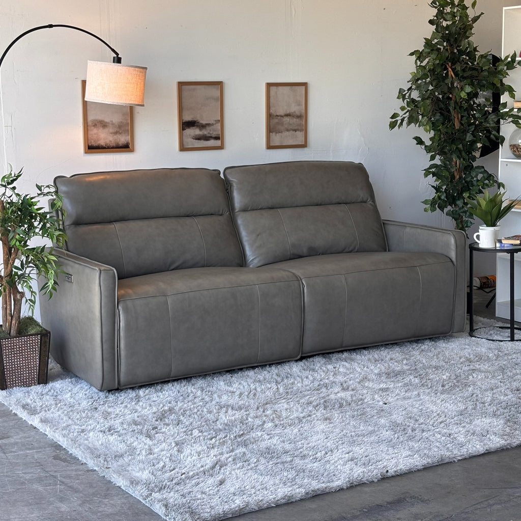 Henredon Keira Leather Zero-gravity Reclining Sofa