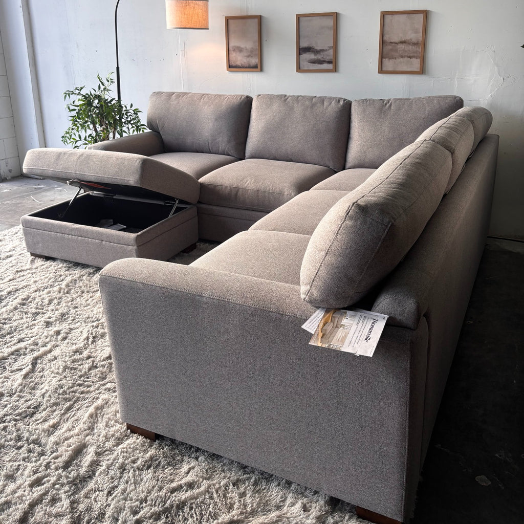 New Gray Thomasville Sectional with Storage Ottoman-FREE Delivery!