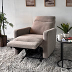 Fabric Power Recliner with LED Lights