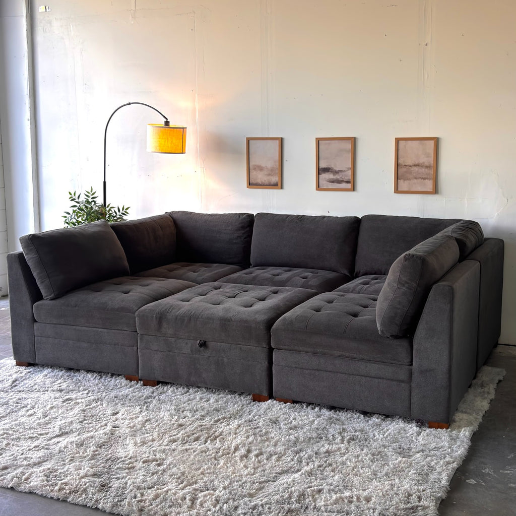 Dark Gray Thomasville Tisdale Sectional Sofa - Modular Comfort