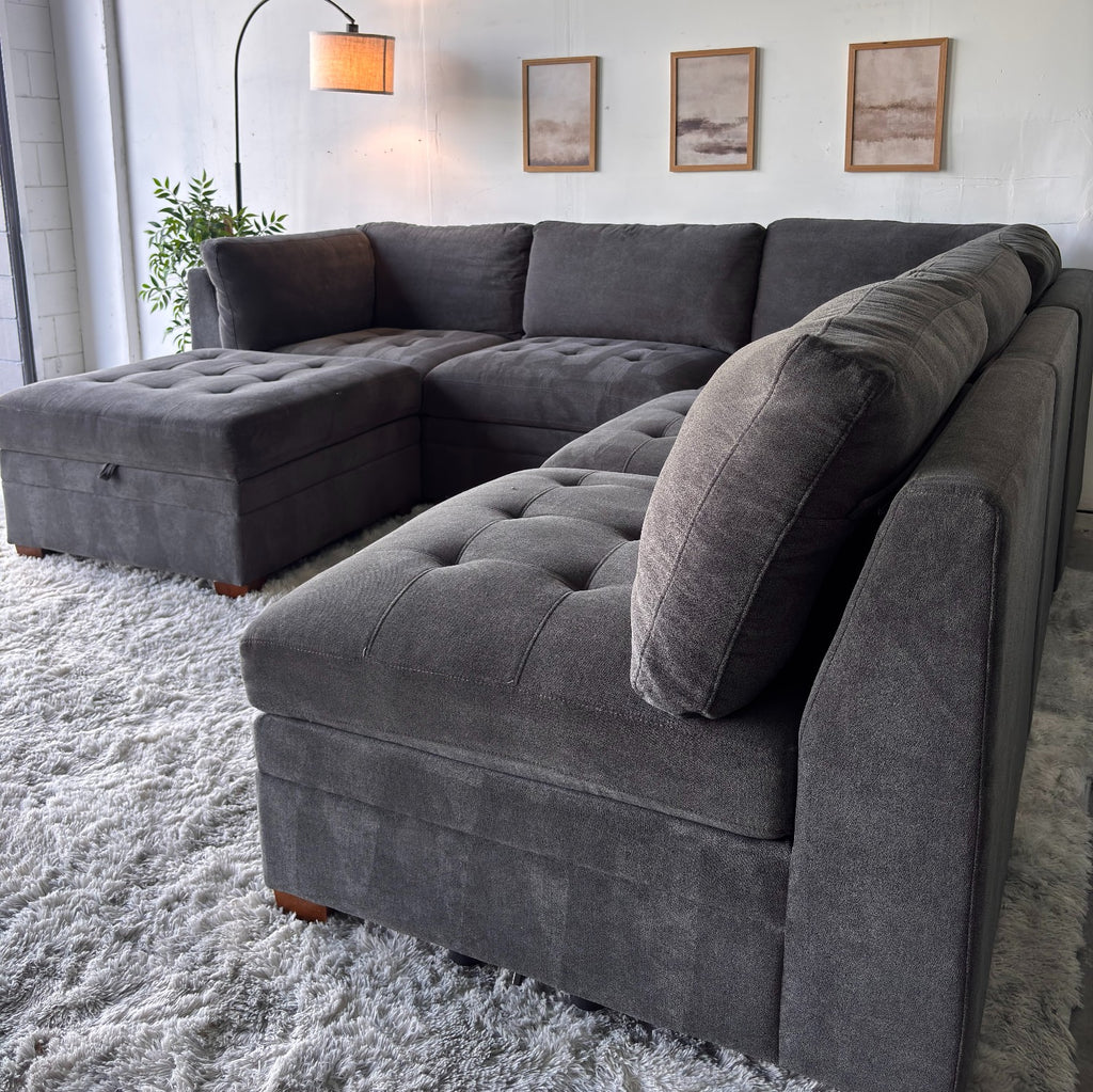 Dark Gray Thomasville Tisdale Sectional Sofa - Modular Comfort