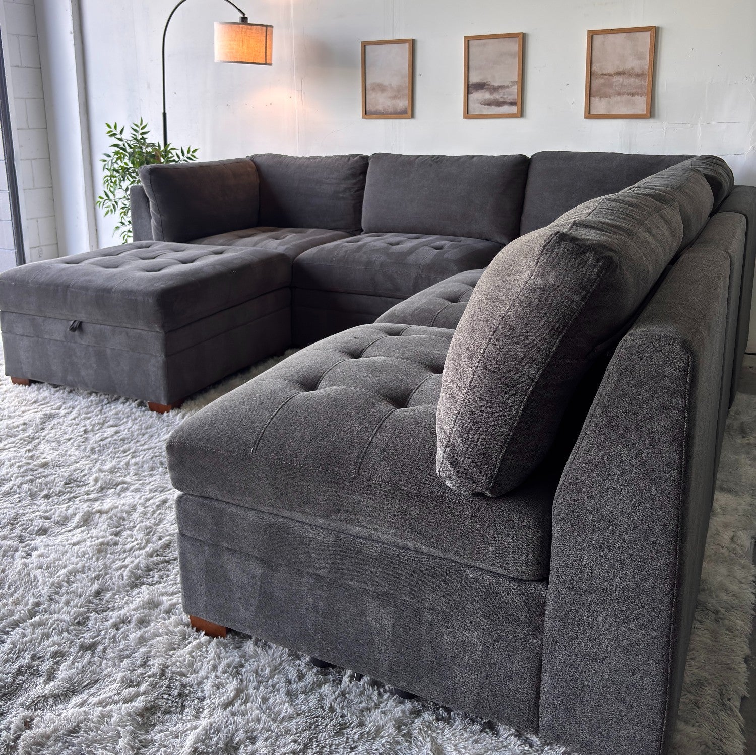 Dark Gray Thomasville Tisdale Sectional Sofa - Modular Comfort
