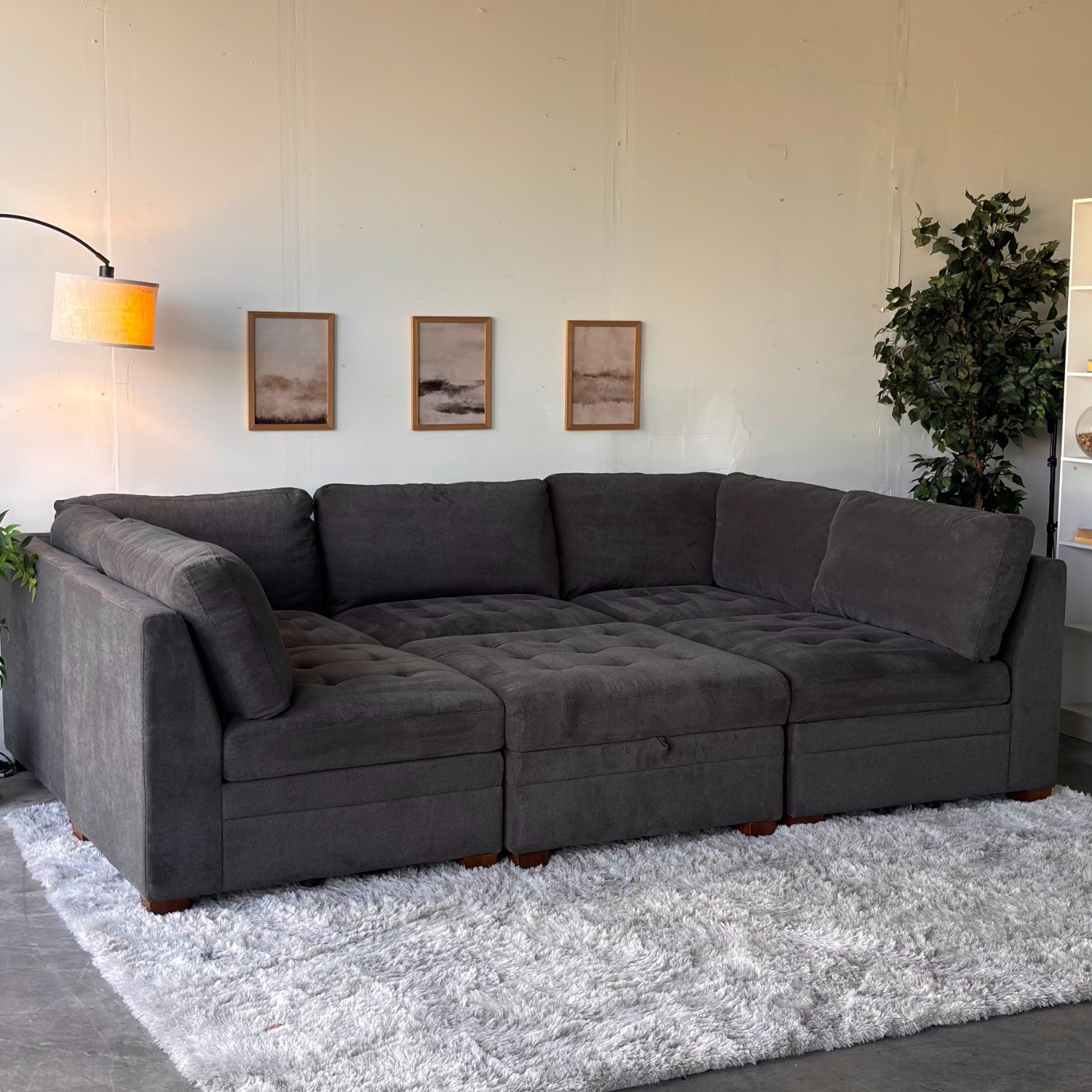Dark Gray Thomasville Tisdale Sectional Sofa - Modular Comfort