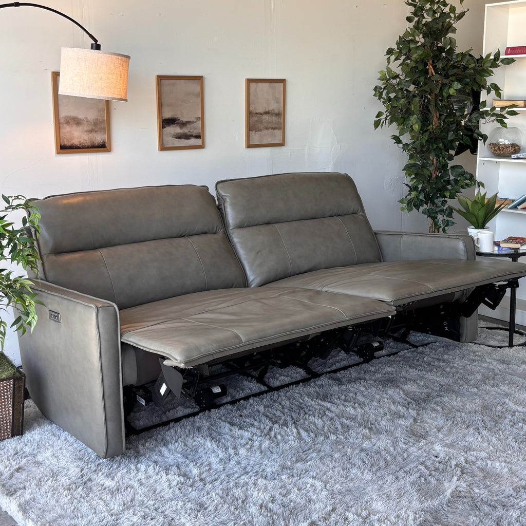Henredon Keira Leather Zero-gravity Reclining Sofa