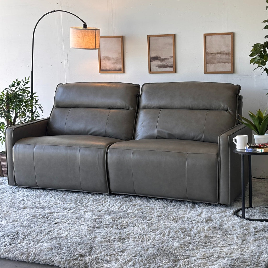 Henredon Keira Leather Zero-gravity Reclining Sofa