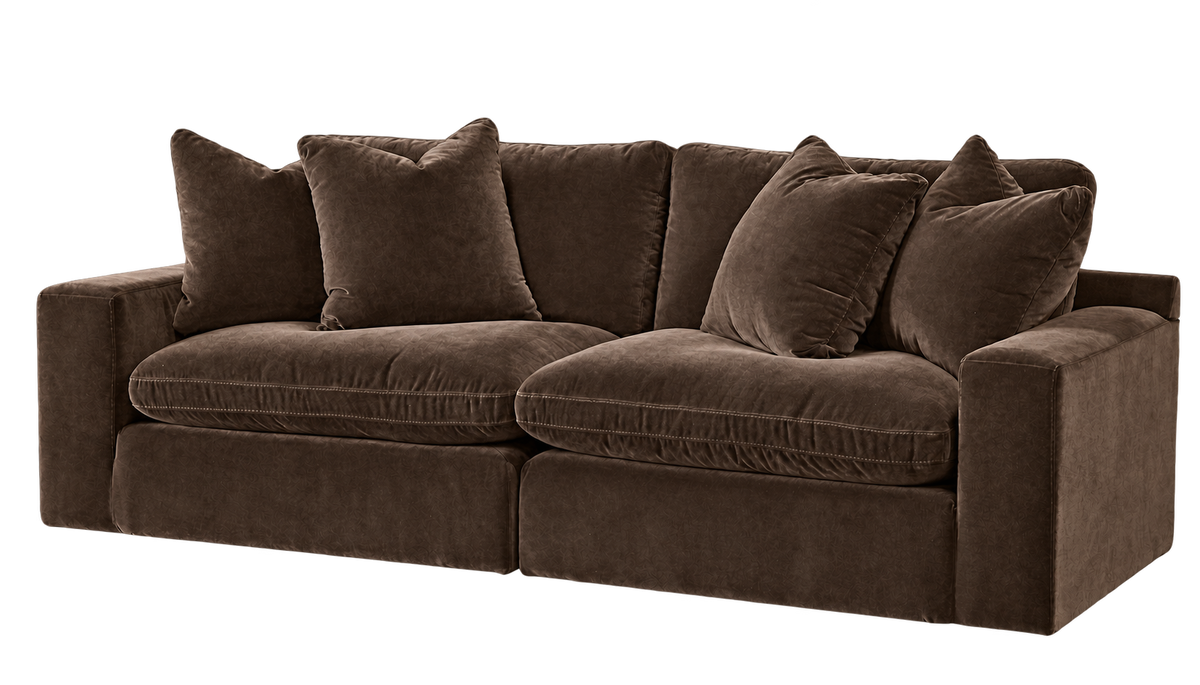 Monaco 2-Piece Loveseat in Bittersweet — configuration angle 5, transparent background