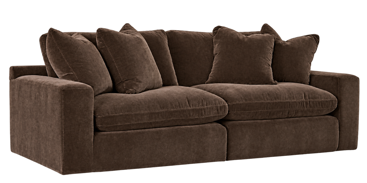 Monaco 2-Piece Loveseat in Bittersweet — configuration angle 6, transparent background
