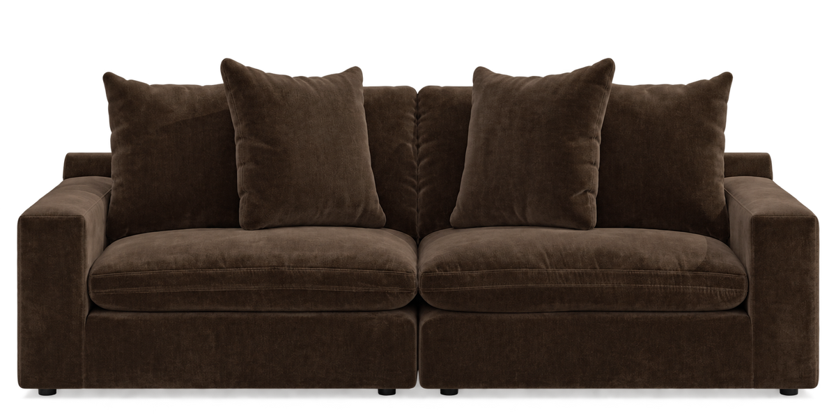 Monaco 2-Piece Loveseat in Bittersweet — configuration angle 4, transparent background