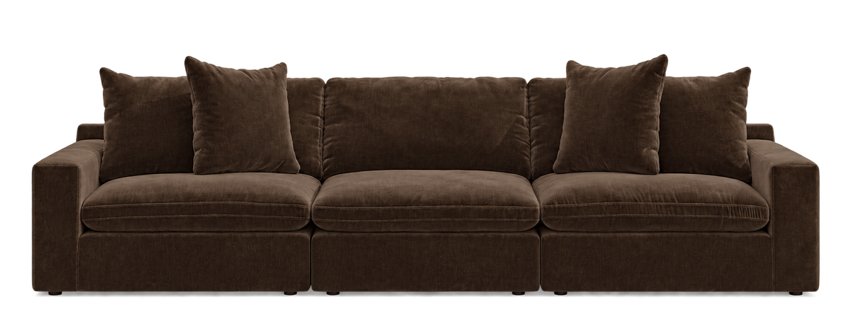 Monaco 3-Piece Sofa in Bittersweet — configuration angle 4, transparent background